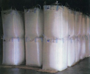 FIBC Supersack Bulk Bags Densified and Stacked by a US Systems Bagger