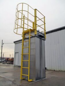 US Systems Bin Vent with Top Access, Ladder, and Guard Rails for Safety