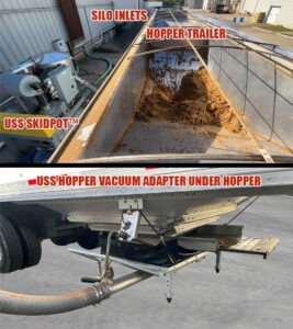 Hopper Vacuum Adapter to Pneumatically Convey Material From a Truck Hopper Trailer